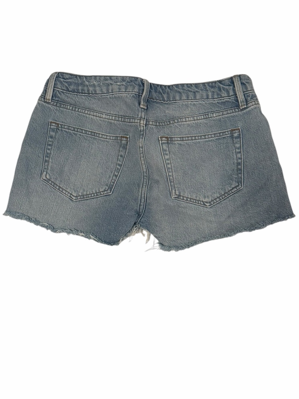 FRAME Le Grand Garçon Denim Shorts Distressed Raw Hem Size 25 - Picture 2 of 5
